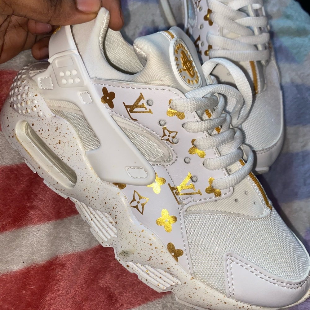 Custom Louis Vuitton Nike huarache kids shoe